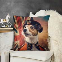 Load image into Gallery viewer, British Splendor Jack Russell Terrier Plush Pillow Case-Cushion Cover-Dog Dad Gifts, Dog Mom Gifts, Home Decor, Jack Russell Terrier, Pillows-3