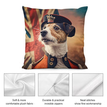 Load image into Gallery viewer, British Splendor Jack Russell Terrier Plush Pillow Case-Cushion Cover-Dog Dad Gifts, Dog Mom Gifts, Home Decor, Jack Russell Terrier, Pillows-5