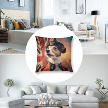 Load image into Gallery viewer, British Splendor Jack Russell Terrier Plush Pillow Case-Cushion Cover-Dog Dad Gifts, Dog Mom Gifts, Home Decor, Jack Russell Terrier, Pillows-8