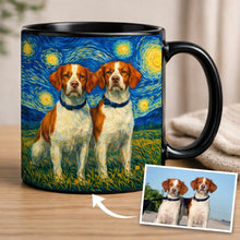 Load image into Gallery viewer, Personalized Starry Night Artwork Brittany Spaniel Coffee Mug-Mug-Brittany Spaniel,Dog Dad Gifts,Dog Memorial Gifts,Dog Mom Gifts,Mugs,Personalize Artwork-10