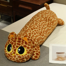 Load image into Gallery viewer, Brown and Orange Bengal Cat Plushie - Big Eyes and Orange Inner Ears-leopard print-110cm-1