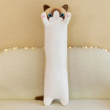 Load image into Gallery viewer, Brown and White Cat Plush Toy Body Pillow - Cuddly Reaching Kitty-WHITE-about 90cm-1