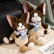 Load image into Gallery viewer, Brown and White Devon Rex Stuffed Animal - French Bow Knot Design-2
