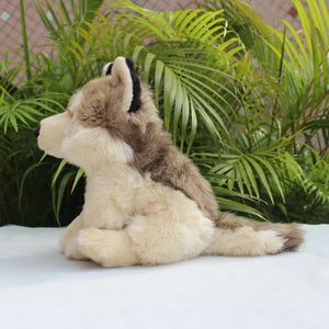 Brown and White Husky Love Stuffed Animal Plush Toy-Stuffed Animals-Home Decor, Siberian Husky, Stuffed Animal-3