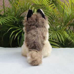Brown and White Husky Love Stuffed Animal Plush Toy-Stuffed Animals-Home Decor, Siberian Husky, Stuffed Animal-6