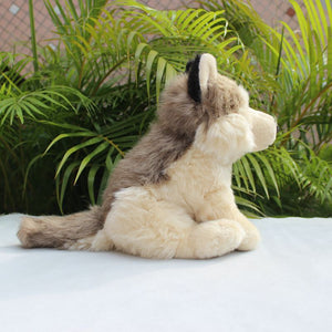 Brown and White Husky Love Stuffed Animal Plush Toy-Stuffed Animals-Home Decor, Siberian Husky, Stuffed Animal-7