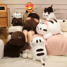 Load image into Gallery viewer, Brown Burmese Cat Stuffed Animal - Loafing with Big Eyes and Tiny Paws-Stuffed Animals-Cat Memorial Gifts,Stuffed Animal-16