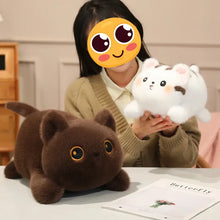 Load image into Gallery viewer, Brown Burmese Cat Stuffed Animal - Loafing with Big Eyes and Tiny Paws-Stuffed Animals-Cat Memorial Gifts,Stuffed Animal-15