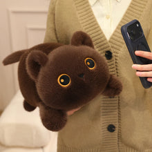Load image into Gallery viewer, Brown Burmese Cat Stuffed Animal - Loafing with Big Eyes and Tiny Paws-4