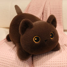 Load image into Gallery viewer, Brown Burmese Cat Stuffed Animal - Loafing with Big Eyes and Tiny Paws-Stuffed Animals-Cat Memorial Gifts,Stuffed Animal-6