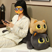 Load image into Gallery viewer, Brown Giant Cat Plush Toy - Big Eyes and Orange Inner Ears-Stuffed Animals-Cat Memorial Gifts,Stuffed Animal-4