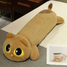 Load image into Gallery viewer, Brown Giant Cat Plush Toy - Big Eyes and Orange Inner Ears-Stuffed Animals-Cat Memorial Gifts,Stuffed Animal-6