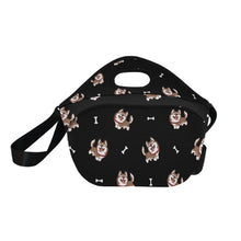Load image into Gallery viewer, Brown Husky Love Neoprene Lunch Bag-Accessories-Accessories,Bags,Dog Dad Gifts,Dog Mom Gifts,Lunch Bags,Siberian Husky-14