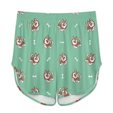 Load image into Gallery viewer, Brown Husky Love Women's Cami and Shorts Pajama Set-Apparel-Apparel,Dog Mom Gifts,Pajamas,Siberian Husky-16