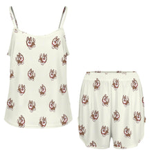 Load image into Gallery viewer, Brown Husky Love Women's Cami and Shorts Pajama Set-Apparel-Apparel,Dog Mom Gifts,Pajamas,Siberian Husky-6