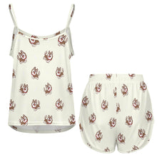 Load image into Gallery viewer, Brown Husky Love Women's Cami and Shorts Pajama Set-Apparel-Apparel,Dog Mom Gifts,Pajamas,Siberian Husky-7