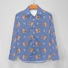 Load image into Gallery viewer, Brown Husky Love Women's Shirt-Apparel-Apparel,Dog Mom Gifts,Shirt,Siberian Husky-12