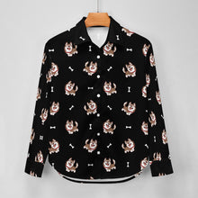 Load image into Gallery viewer, Brown Husky Love Women's Shirt-Apparel-Apparel,Dog Mom Gifts,Shirt,Siberian Husky-6