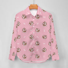 Load image into Gallery viewer, Brown Husky Love Women's Shirt-Apparel-Apparel,Dog Mom Gifts,Shirt,Siberian Husky-9