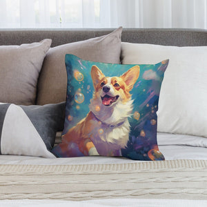 Bubble Bliss Corgi Plush Pillow Case-Cushion Cover-Corgi, Dog Dad Gifts, Dog Mom Gifts, Home Decor, Pillows-2