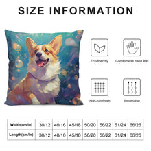 Load image into Gallery viewer, Bubble Bliss Corgi Plush Pillow Case-Cushion Cover-Corgi, Dog Dad Gifts, Dog Mom Gifts, Home Decor, Pillows-6