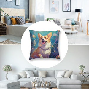 Bubble Bliss Corgi Plush Pillow Case-Cushion Cover-Corgi, Dog Dad Gifts, Dog Mom Gifts, Home Decor, Pillows-8