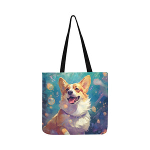 Bubble Bliss Corgi Shopping Tote Bag-Accessories-Accessories, Bags, Corgi, Dog Dad Gifts, Dog Mom Gifts-ONESIZE-2