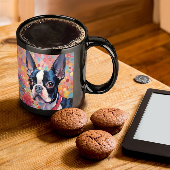 Bubble World Boston Terrier Coffee Mug-ONE SIZE-Black-1