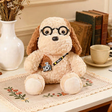 Load image into Gallery viewer, Buff Cocker Spaniel Plush Toy - Camera-Toting Tourist Dog Plush-20cm-Brown-22