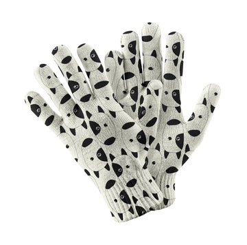 Bull Terrier Faces Touch Screen Gloves White 360x