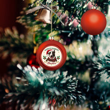 Load image into Gallery viewer, Bull Terrier Ornament - Classic Red Round Shape - Santa's Favourite Design - Personalized with Photo and Name-Christmas Ornament-Bull Terrier,Christmas,Christmas Ornament,Personalize Artwork-3