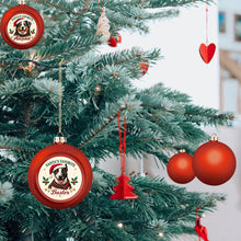 Load image into Gallery viewer, Bull Terrier Ornament - Classic Red Round Shape - Santa's Favourite Design - Personalized with Photo and Name-Christmas Ornament-Bull Terrier,Christmas,Christmas Ornament,Personalize Artwork-7
