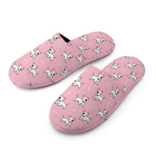 Load image into Gallery viewer, Bull Terrier Slippers for Women - Eye Patch White Bull Terrier - Flannel-Slippers-11