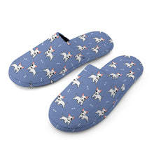 Load image into Gallery viewer, Bull Terrier Slippers for Women - Eye Patch White Bull Terrier - Flannel-Slippers-14