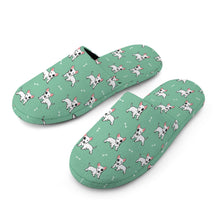 Load image into Gallery viewer, Bull Terrier Slippers for Women - Eye Patch White Bull Terrier - Flannel-Slippers-20