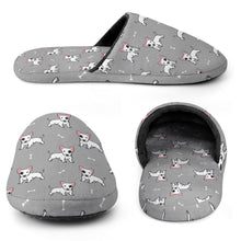 Load image into Gallery viewer, Bull Terrier Slippers for Women - Eye Patch White Bull Terrier - Flannel-Slippers-24