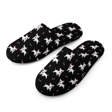 Load image into Gallery viewer, Bull Terrier Slippers for Women - Eye Patch White Bull Terrier - Flannel-Slippers-26