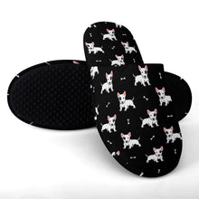 Load image into Gallery viewer, Bull Terrier Slippers for Women - Eye Patch White Bull Terrier - Flannel-Slippers-28