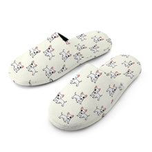 Load image into Gallery viewer, Bull Terrier Slippers for Women - Eye Patch White Bull Terrier - Flannel-Slippers-8