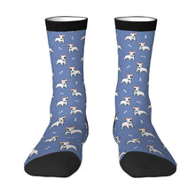 Load image into Gallery viewer, Bull Terrier Socks - Eye Patch White Bull Terrier Love-Accessories-Accessories,Bull Terrier,Dog Dad Gifts,Socks-5
