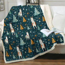 Load image into Gallery viewer, Bull Terrier Winter Magic Christmas Blanket-Blanket-Blankets, Bull Terrier, Christmas, Home Decor-11