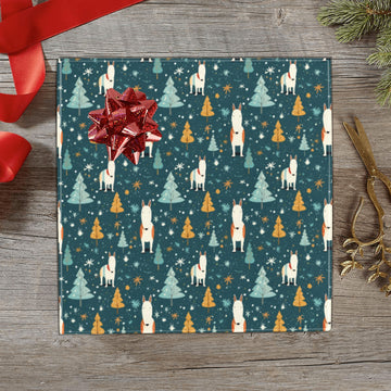 Bull Terrier Winter Magic Christmas Gift Wrapping Paper 2 Rolls 3 360x