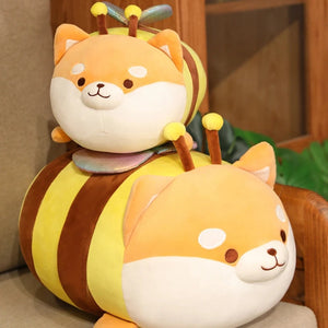 Bumble Bee Shiba Inu Stuffed Animal Plush Toy Pillows (Small to Large Size)-3