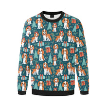 Load image into Gallery viewer, Bundles of Joy Blenheim Cavaliers Christmas Fuzzy Sweatshirt for Men-Apparel-Apparel, Cavalier King Charles Spaniel, Christmas, Dog Dad Gifts, Sweatshirt-3