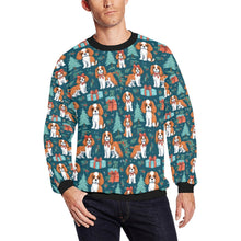 Load image into Gallery viewer, Bundles of Joy Blenheim Cavaliers Christmas Fuzzy Sweatshirt for Men-Apparel-Apparel, Cavalier King Charles Spaniel, Christmas, Dog Dad Gifts, Sweatshirt-S-1