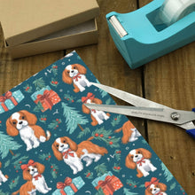 Load image into Gallery viewer, Bundles of Joy Blenheim Cavaliers Christmas Gift Wrapping Paper - 2 Rolls-Christmas Ornament-Cavalier King Charles Spaniel,Christmas,Wrapping Paper-2