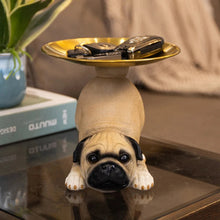 Load image into Gallery viewer, Butler Pug Love Key Tray Holder Statues-4