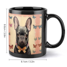 Load image into Gallery viewer, Butterfly Whispers Black French Bulldog Coffee Mug-4