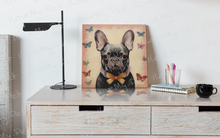 Load image into Gallery viewer, Butterfly Whispers Black French Bulldog Framed Wall Art Poster-Art-Dog Art, French Bulldog, Home Decor, Poster-2