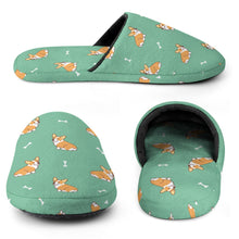 Load image into Gallery viewer, Corgi Slippers for Women - Adorable Corgi Love - Flannel-Accessories,Corgi,Dog Mom Gifts,Slippers-21